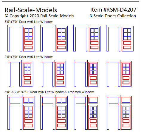 N Scale Collection of Doors